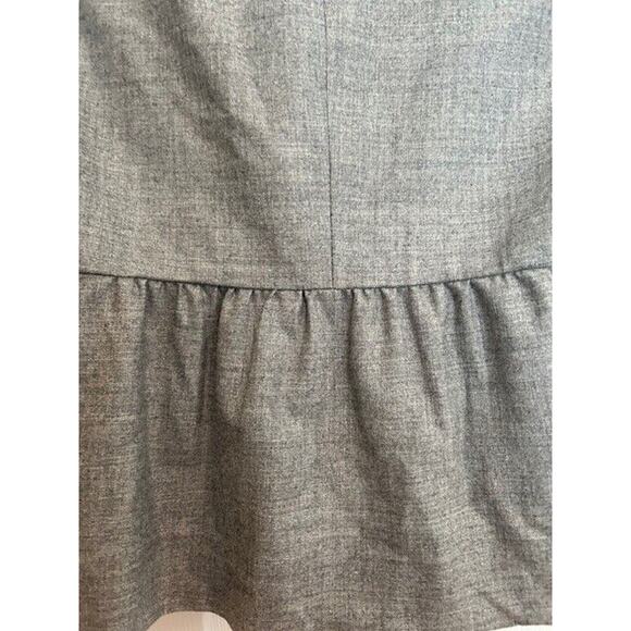 J. CREW FACTORY Grey Gray Business Casual Coquette Jacket Peplum Blazer Size 8 - Picture 10 of 13